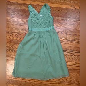 Silk green Banana Republic midi dress
